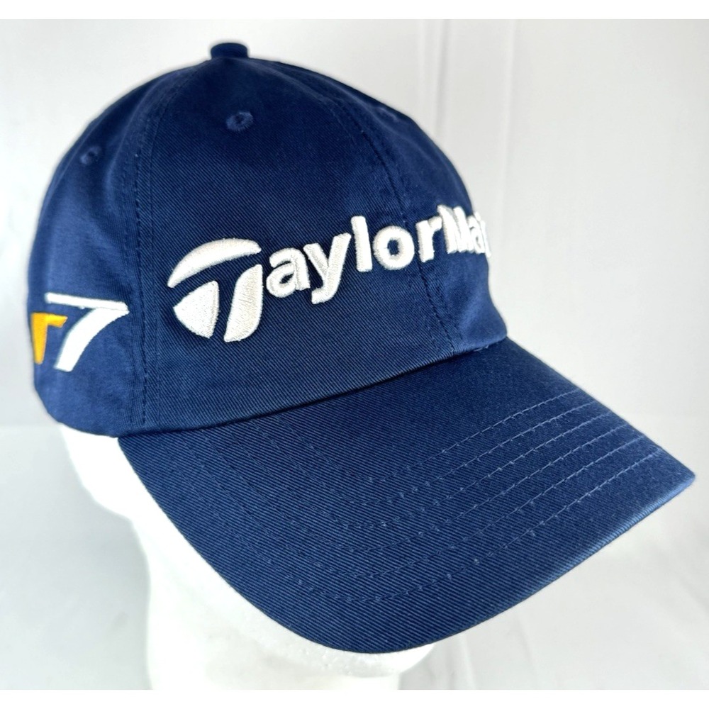 Taylormade R7 Burner Driver Promo Mens Navy Blue Strap Back Cap Golf Hat